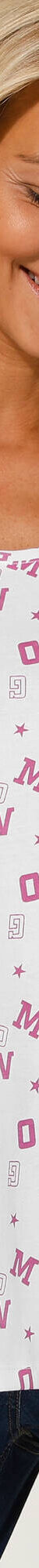 T-shirt met letterprint (wit / violine) T-shirt met letterprint (wit / violine)